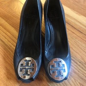 Tory Burch leather wedges